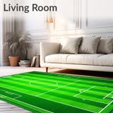 Game Day Sports Turf Carpet with Authentic Stadium Design(Green)