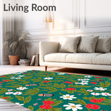 Classic Evergreen Floral Blossom(Teal)