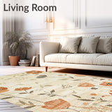 Boho Desert Bloom Area Beige & Brown(Beige)