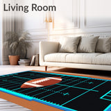 Gridiron Yard Lines Football Field Design(Green)