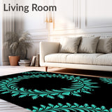 Festive Wreath Medallion Holiday Motif(Black)