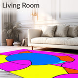 Classic Abstract Square Carpet(Pink)