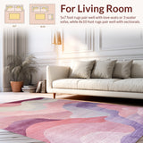 Blush Mirage with Pastel Mauve Waves and Rose Pink Accents(Pink)