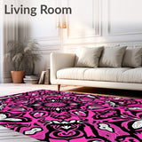 Boho Moth and Skull with Astral Symbols(Pink)