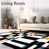 Contemporary Oval Abstract Art(Black)