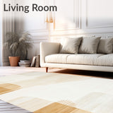 Beige and Cream Gradient with Rustic Boho Style Abstract Motifs(Beige)