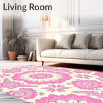 Burst Symmetrical with Ornate Floral Motifs (Pink) - ODIKA