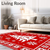 Yuletide Celebration Decorative Floor Covering(Red)