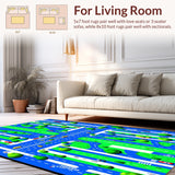 Engaging Map of Miniature City(Blue)