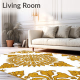 Medallion Ornate Symmetrical Traditional Tapestry Design(Gold)