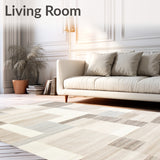 Trendy Beige Area Machine Kitchen Mats for Easy Care(Beige)