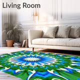 Abstract Starburst Design With Radiating Interlocking (Green)