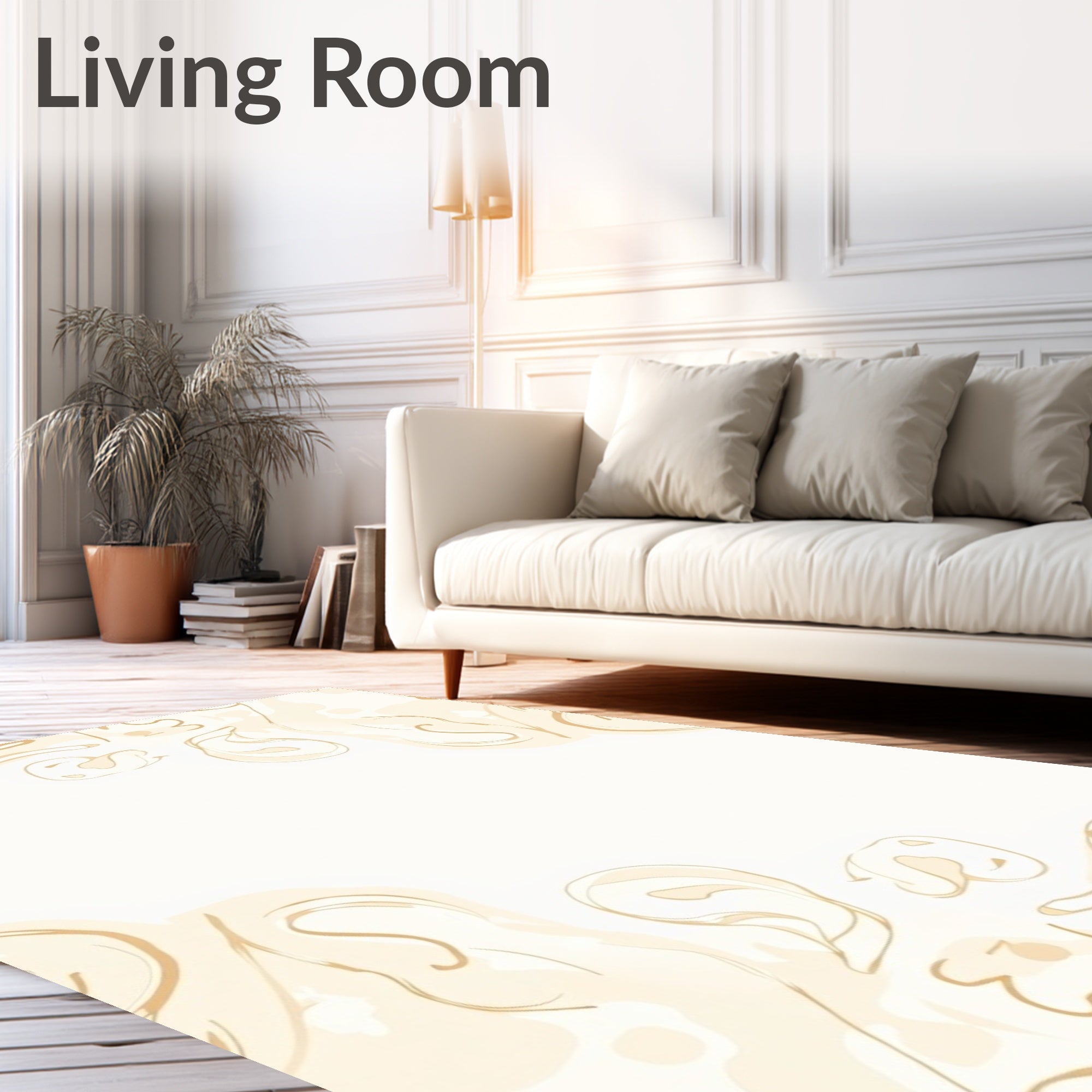 Exquisite Heavenly Cloud Swirl Dreamy Ethereal Decorative Accent (Beige) - ODIKA