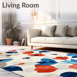 Contemporary Meadow Reverie with Abstract Petals and Layered Florals(White)