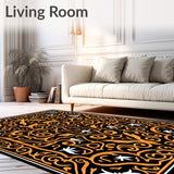 Haunted Lace Insect Tapestry with Baroque Web Flourish(Black) - ODIKA