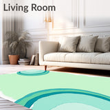 Abstract Watercolor Brush Stroke with Artistic Swirls(Green)