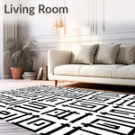Interlocking Tiled Maze with Modern Minimalist Flair (Black) - ODIKA