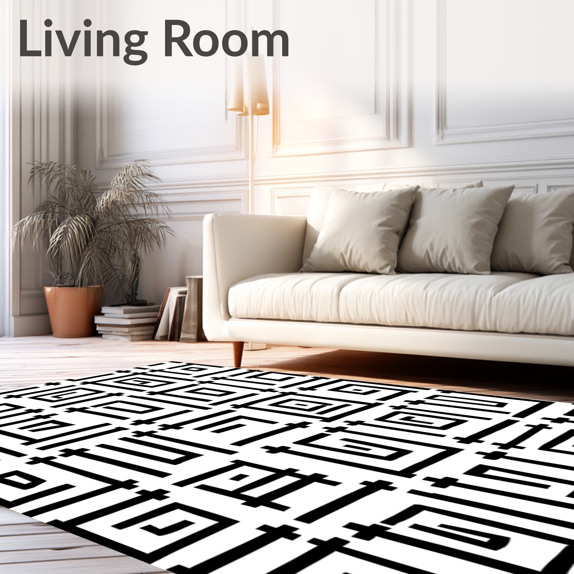 Interlocking Tiled Maze with Modern Minimalist Flair (Black) - ODIKA
