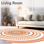 Starburst Medallion with Intricate Radial Ornamental (Orange) - ODIKA