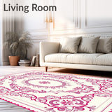 Ornate Botanical Arrangement with Abstract Floral Accents(Pink)