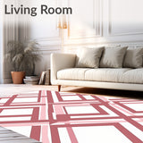 Art Interlocking Chevron Design with Contemporary Minimalist Touch(Pink)