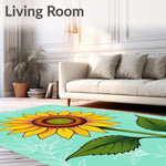 Sunflower Burst Design with Delicate Botanical Details (Yellow) - ODIKA
