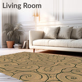 Braided Rope Twist Design Floor Covering(Brown)