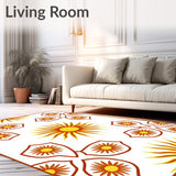 Essential Sunrise Bloom Interlocking Symmetrical Decorative (Brown)