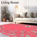 Bohemian Blossom Garden Tapestry With Artistic Petal Arrangement(Pink)
