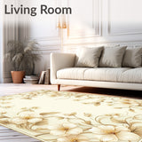 Ivory Garden Motif for Living Space Charm(Beige)