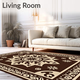 Vintage Farmhouse Distressed Medallion Heritage Knot(Brown)