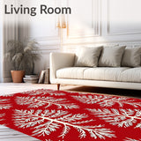 Festive Evergreen Pathway Decoration With Elegant Holiday Motif(Red)