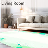 Abstract Watercolor Splash Design with Artistic Paint Brush Strokes(Green)