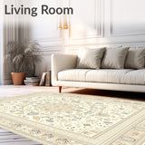Beige Indoor Elegant Geometric Medallion(Beige)