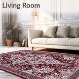 Non Slip Rubber Stair Runner Pack Staircase Step Treads(Red)