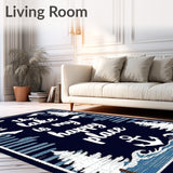 Retreat Welcome with Happy Place Quote Decorative Entry(Blue)