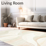 Elegant Ivory Shaggy Area Cozy Comfort Runner Ultra(Beige)