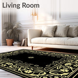 Enchanted Floral Vine Symmetrical Decorative Artistic Masterwork(Black)