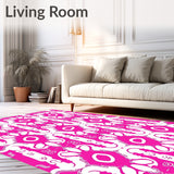 Cloud Swirl Abstract Decorative Handwoven Elegant Pile (Pink)