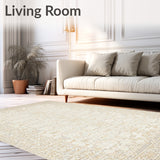 Delicate Trellis Distressed Non Slip(Beige)
