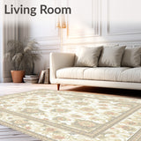 Elegant Smoke & Beige Blossom Area Floral Fantasy for Your Home(Beige)