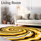 Sophisticated Marbled Vortex Decorative (Yellow)