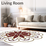 Bloom with Ornamental Petal Layers and Baroque Curves (Gold)