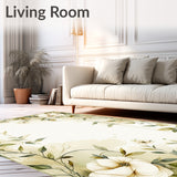 Beige Serenity Floral Symphony Easy Clean(Beige)
