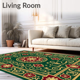 Festive Bell Cluster Semi Circle Accent with Ornate Swirls(Green)