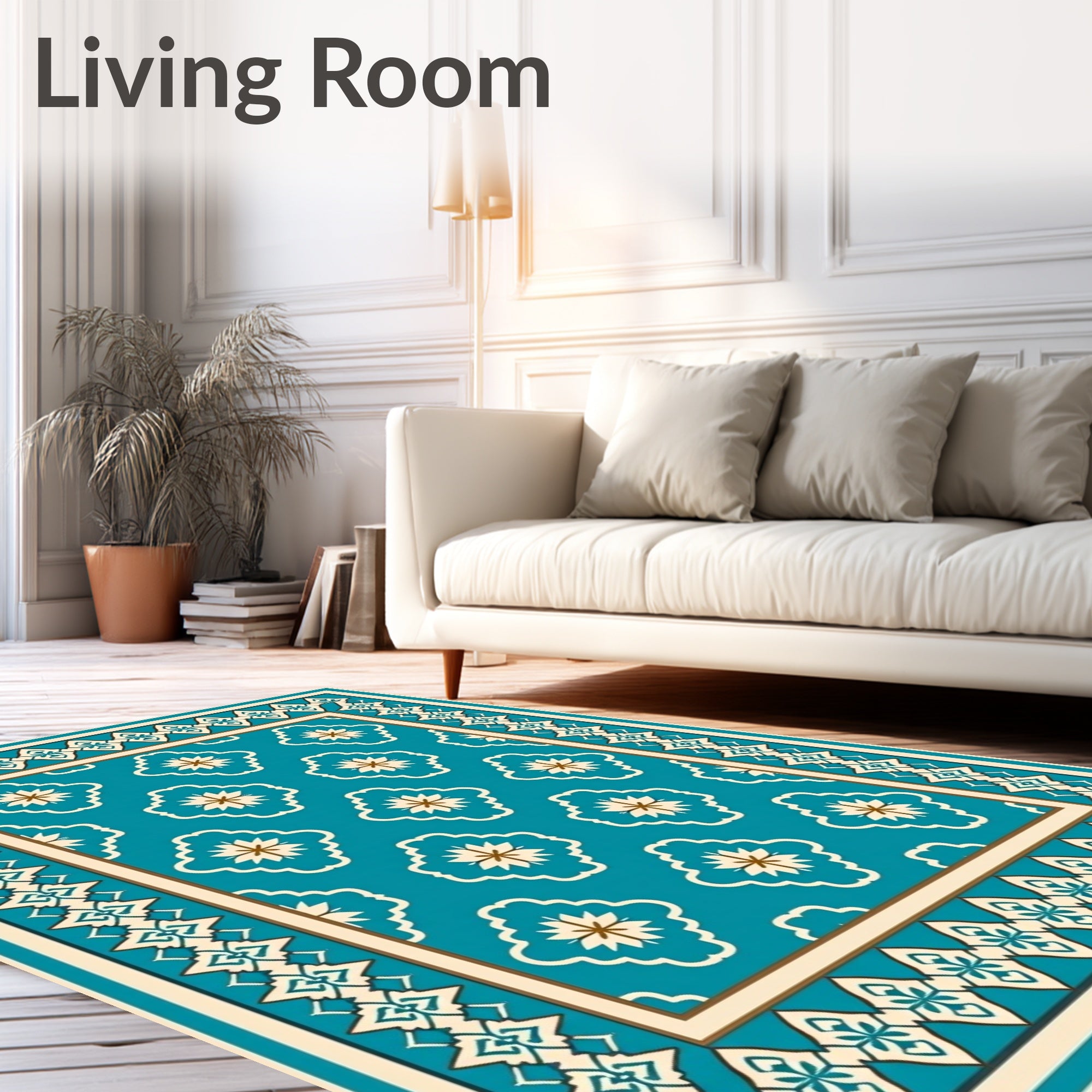 Tile Motif Weatherproof Non Fade (Blue) - ODIKA