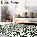 Elegant Vine Tapestry Featuring Intertwined Leaf Blossoms(Beige)