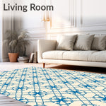Luxurious Plush Lattice Shag Contemporary Elegant (Blue) - ODIKA
