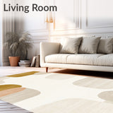 Desert Sand Area with Minimalist Abstract Design Elements(Beige)