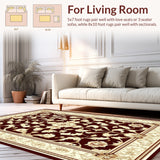 Inspired Rococo Floral Panel with Latticework and Baroque Flourishes(Red)